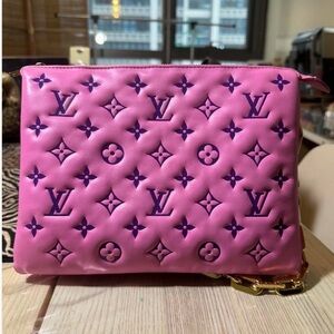 Louis Vuitton Pink and Purple Quilted Clutch